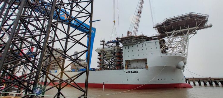 Jan de Nul launches largest jack-up installation vessel Voltaire